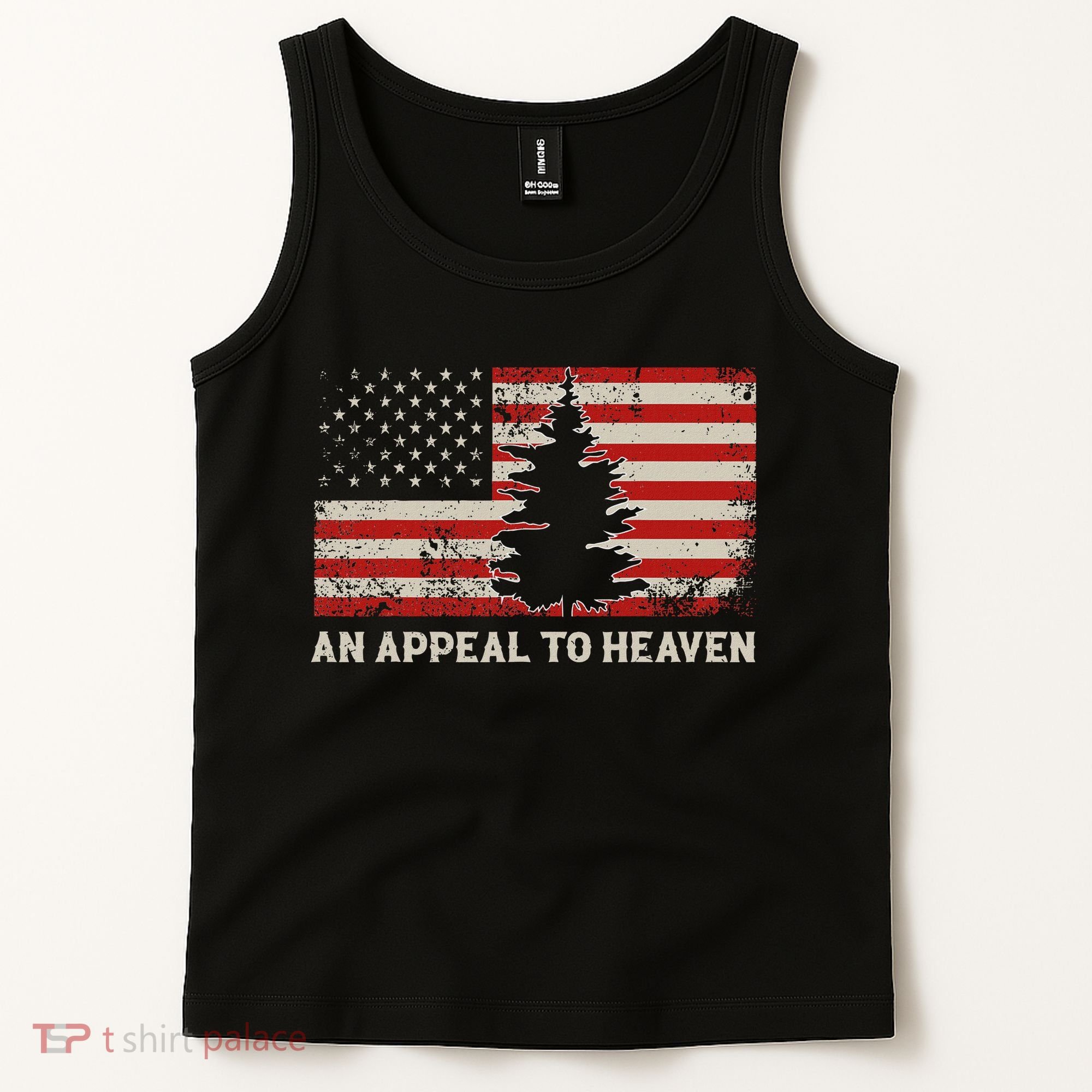 An Appeal To Heaven Pine Tree Usa Revolution American Flag Tank Top