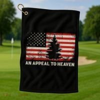 An Appeal To Heaven Pine Tree Usa Revolution American Flag Golf Towel thumb 1