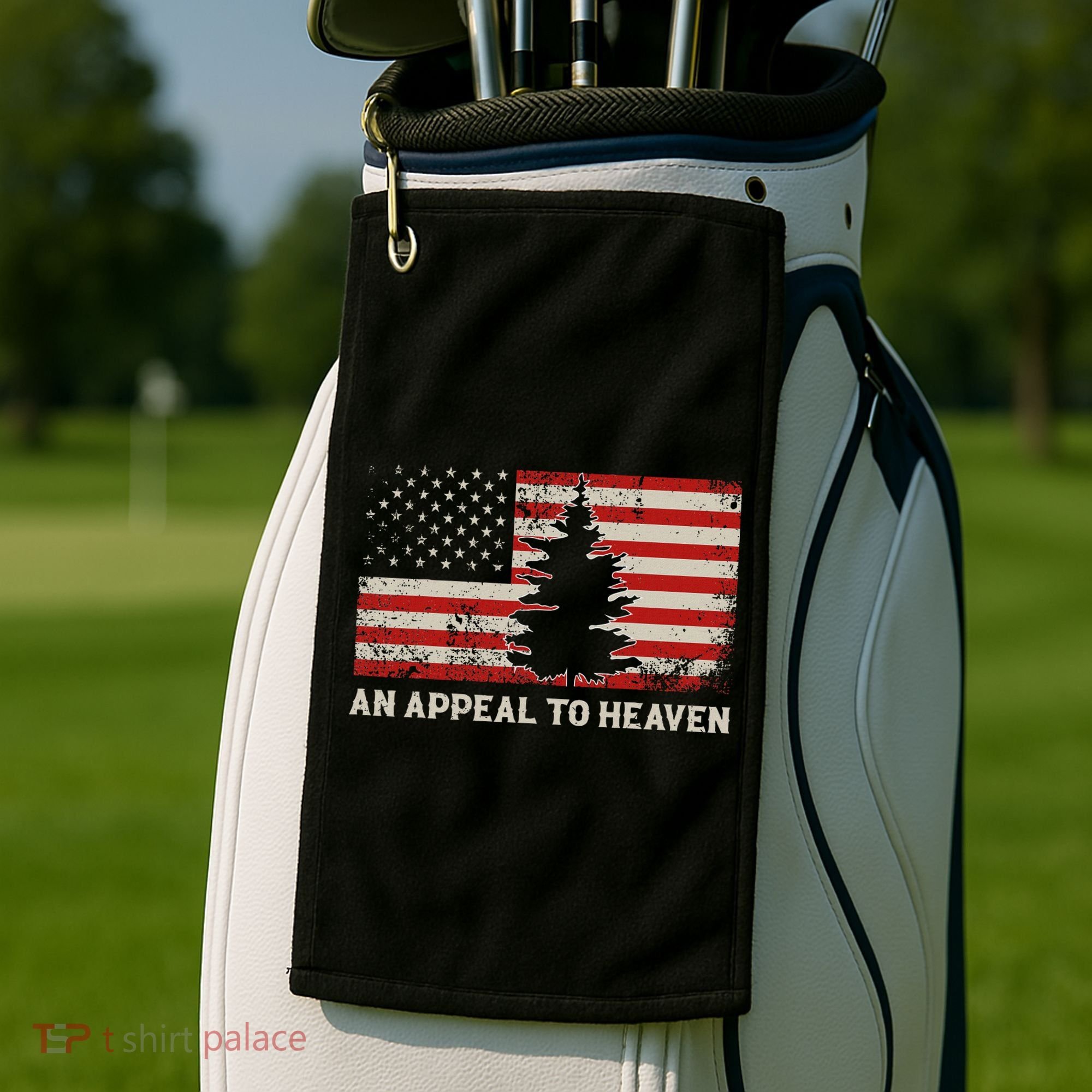 An Appeal To Heaven Pine Tree Usa Revolution American Flag Golf Towel