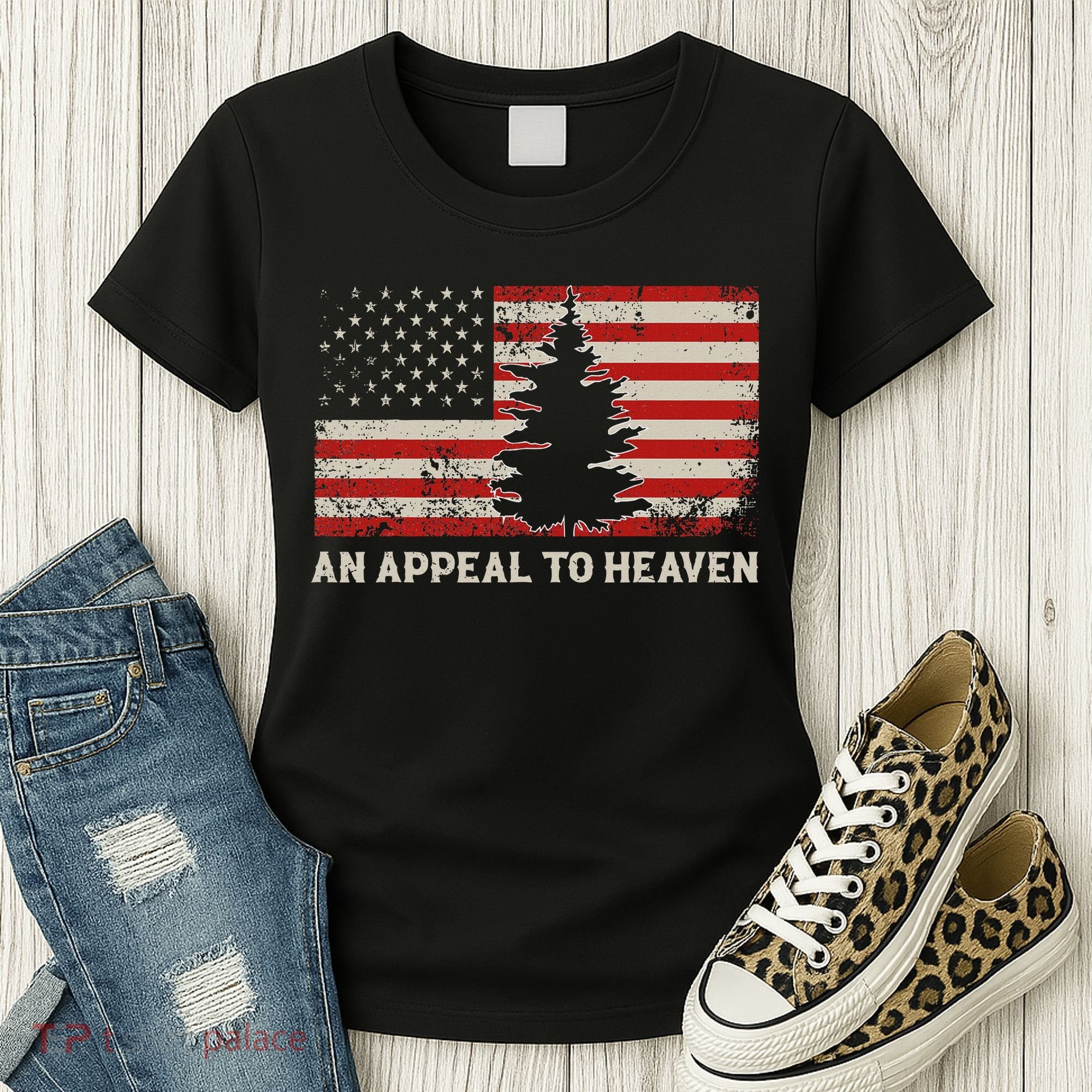 An Appeal To Heaven Pine Tree Usa Revolution American Flag Women's T-Shirt
