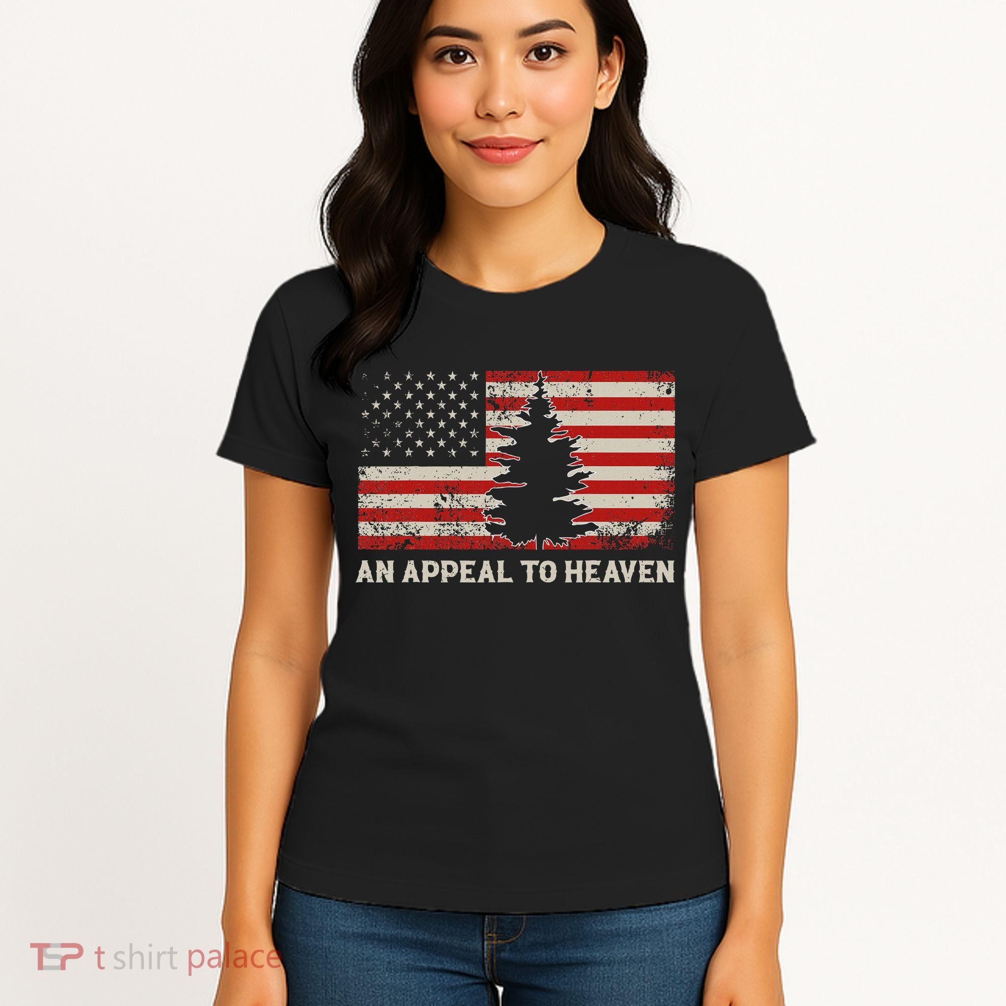 An Appeal To Heaven Pine Tree Usa Revolution American Flag Women's T-Shirt