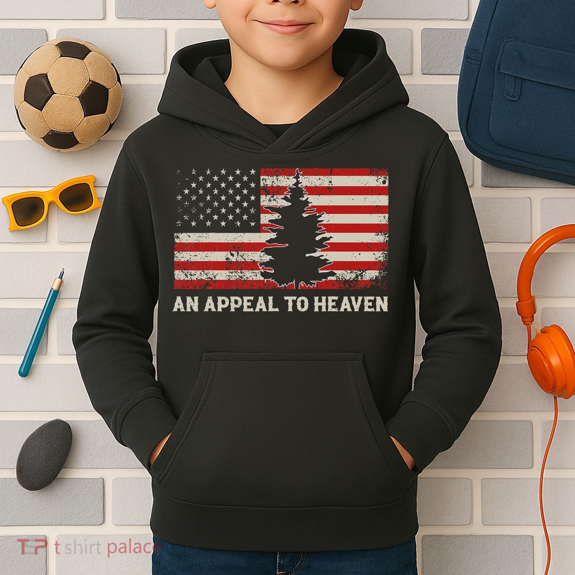 An Appeal To Heaven Pine Tree Usa Revolution American Flag Kids Hoodie