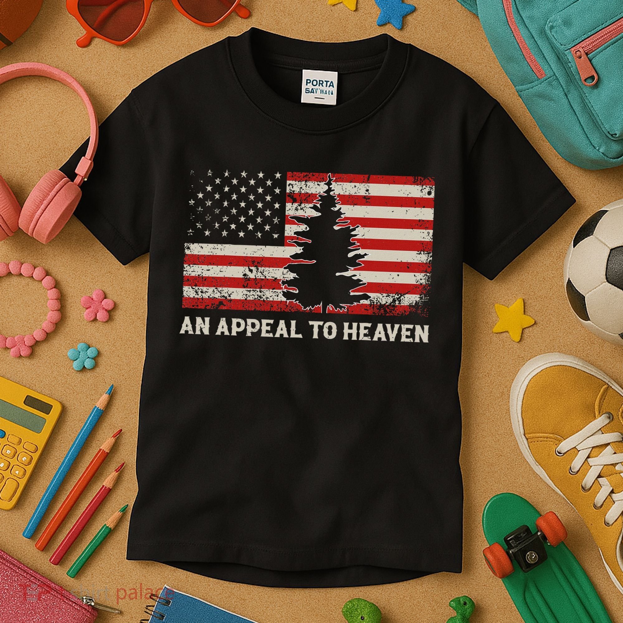An Appeal To Heaven Pine Tree Usa Revolution American Flag Kids T-Shirt