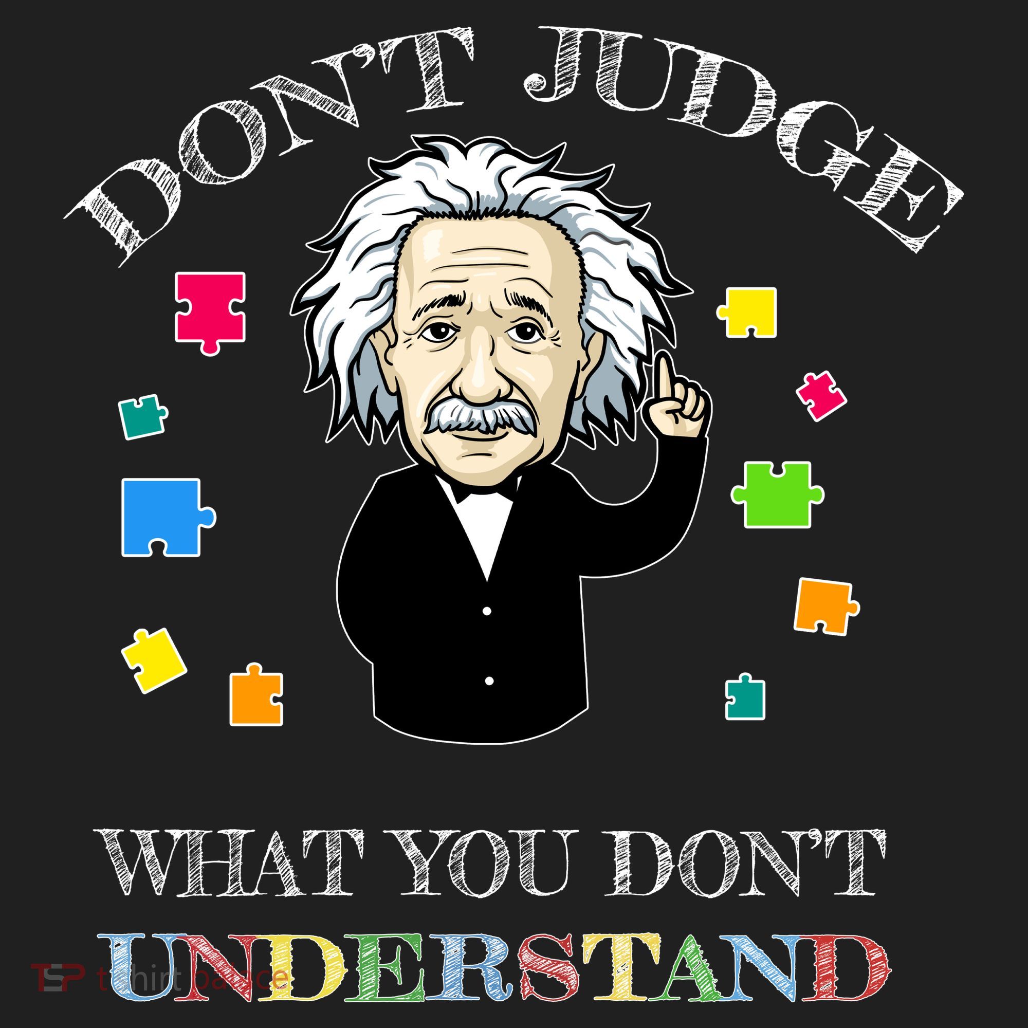 Autism Awareness Teacher Accept Don't Judge Albert Einstein Women's Sweatshirt