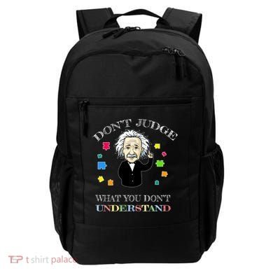 Autism Awareness Teacher Accept Don't Judge Albert Einstein Backpack