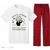 Autism Awareness Teacher Accept Don't Judge Albert Einstein Pajama Set thumb 0