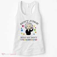 Autism Awareness Teacher Accept Don't Judge Albert Einstein Women's Tank Top thumb 0