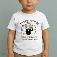 Autism Awareness Teacher Accept Don't Judge Albert Einstein Toddler T-Shirt thumb 2