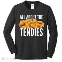 All About The Tendies Chicken Tenders WallStreetBets Kids Long Sleeve Shirt thumb 0