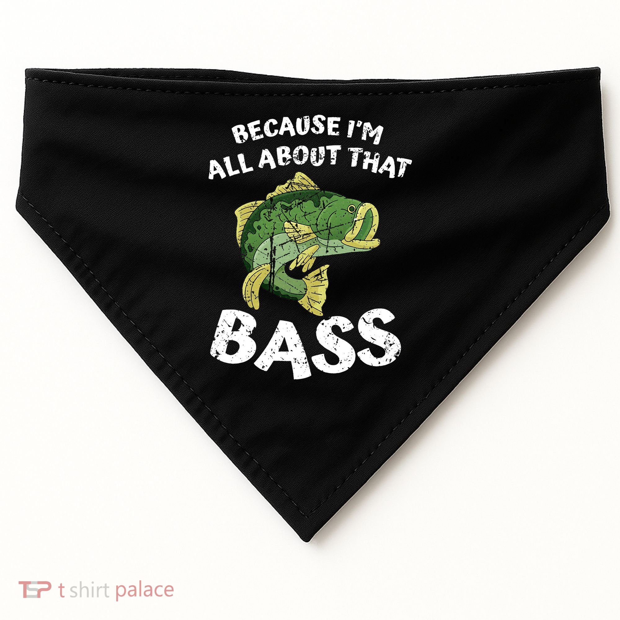 All About That Fishing For Bass USA-Made Doggie Bandana