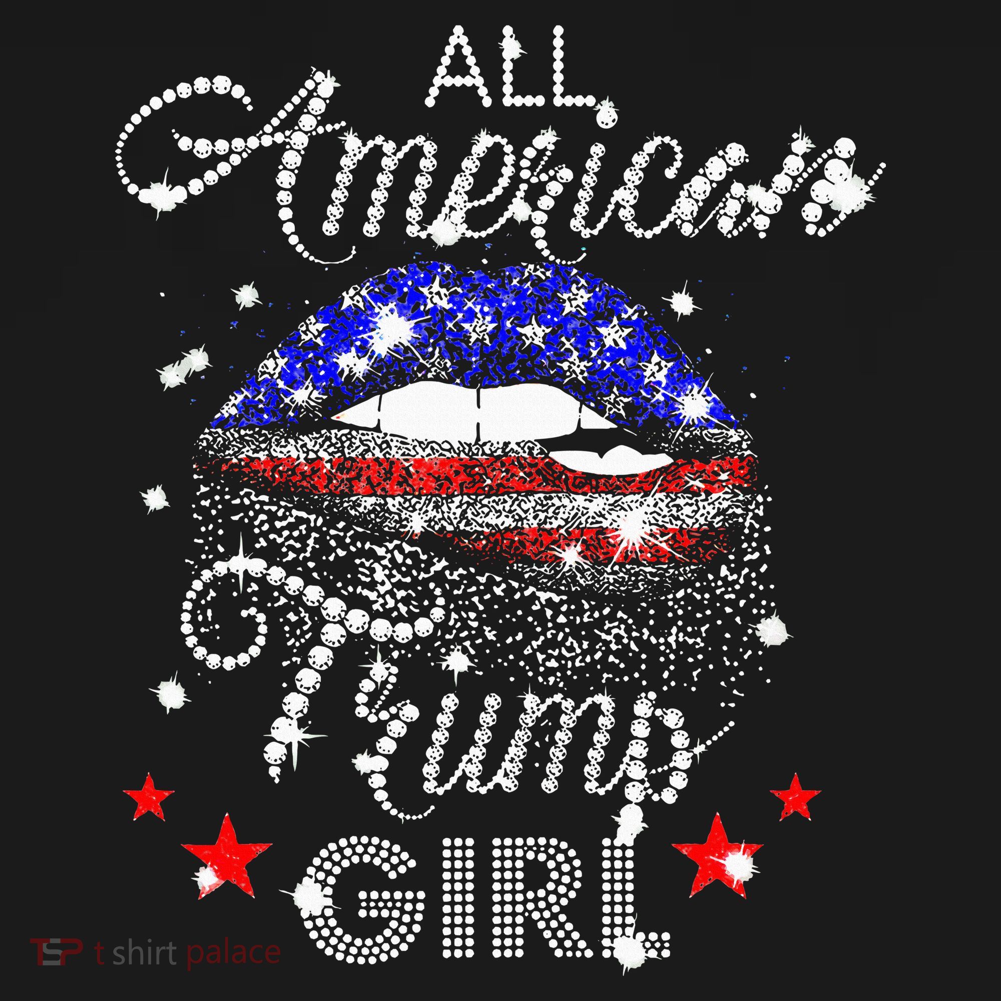 All American Trump Girl Mouth Diamond Women's Hoodie
