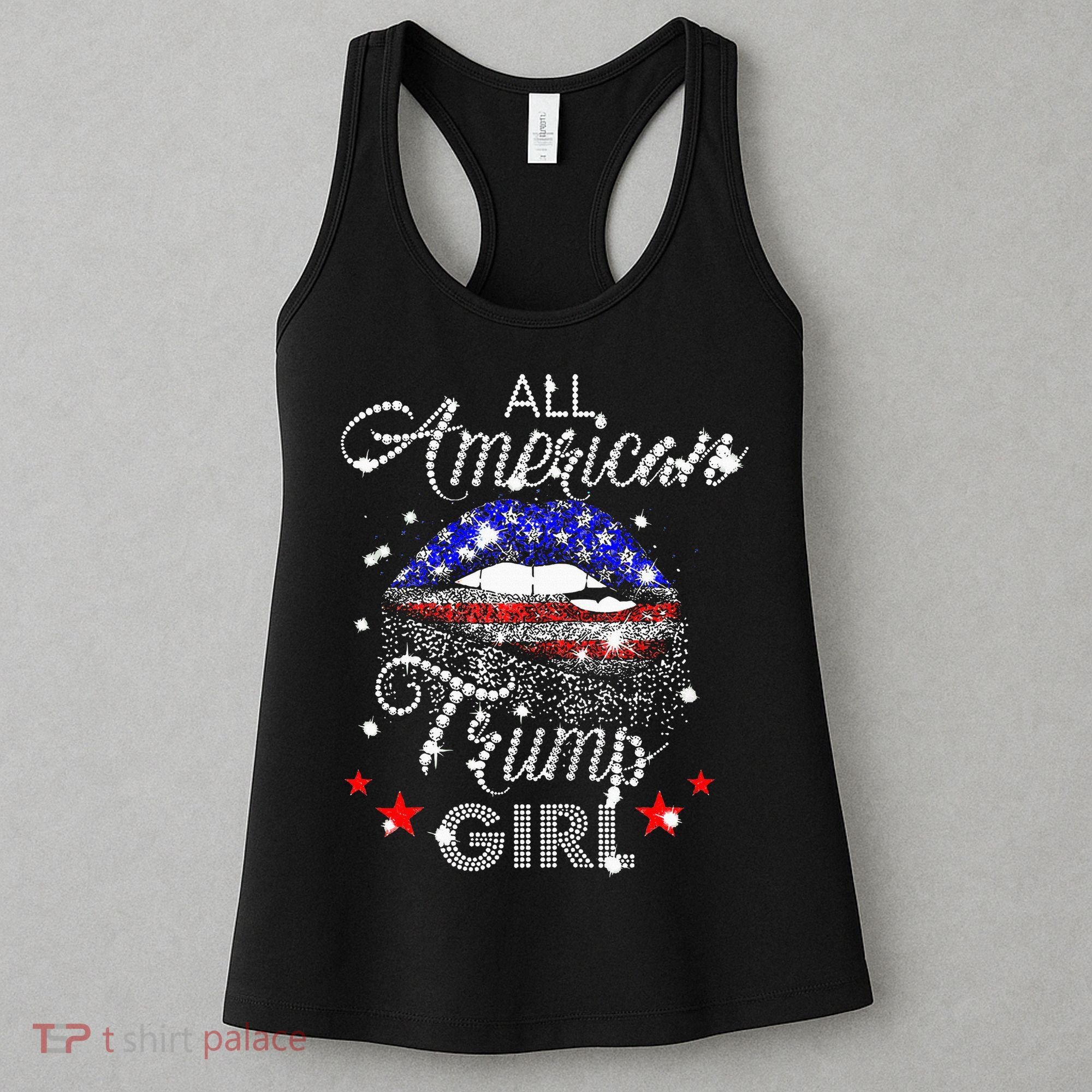 All American Trump Girl Mouth Diamond Women's Tank Top