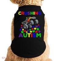 Autism Awareness Truck Crushing Autism For Doggie Tank thumb 0
