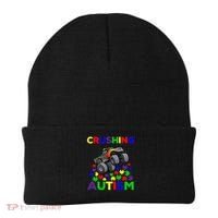 Autism Awareness Truck Crushing Autism For Beanie thumb 0