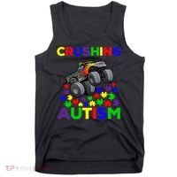 Autism Awareness Truck Crushing Autism For Tank Top thumb 0