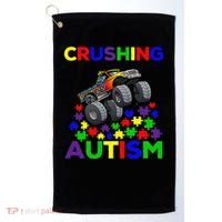 Autism Awareness Truck Crushing Autism For Golf Towel thumb 0