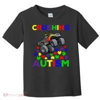 Autism Awareness Truck Crushing Autism For Toddler T-Shirt thumb 0