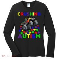 Autism Awareness Truck Crushing Autism For Women's Long Sleeve Shirt thumb 0
