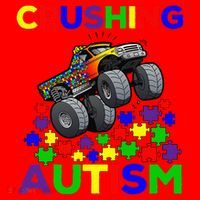 Autism Awareness Truck Crushing Autism For Santa Hat thumb 1