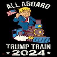 ALL ABOARD TRUMP TRAIN 2024 Patriotic American Flag Coffee Mug thumb 5