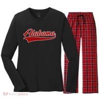 Alabama AL Throwback Women's Long Sleeve Flannel Pajama Set  thumb 0