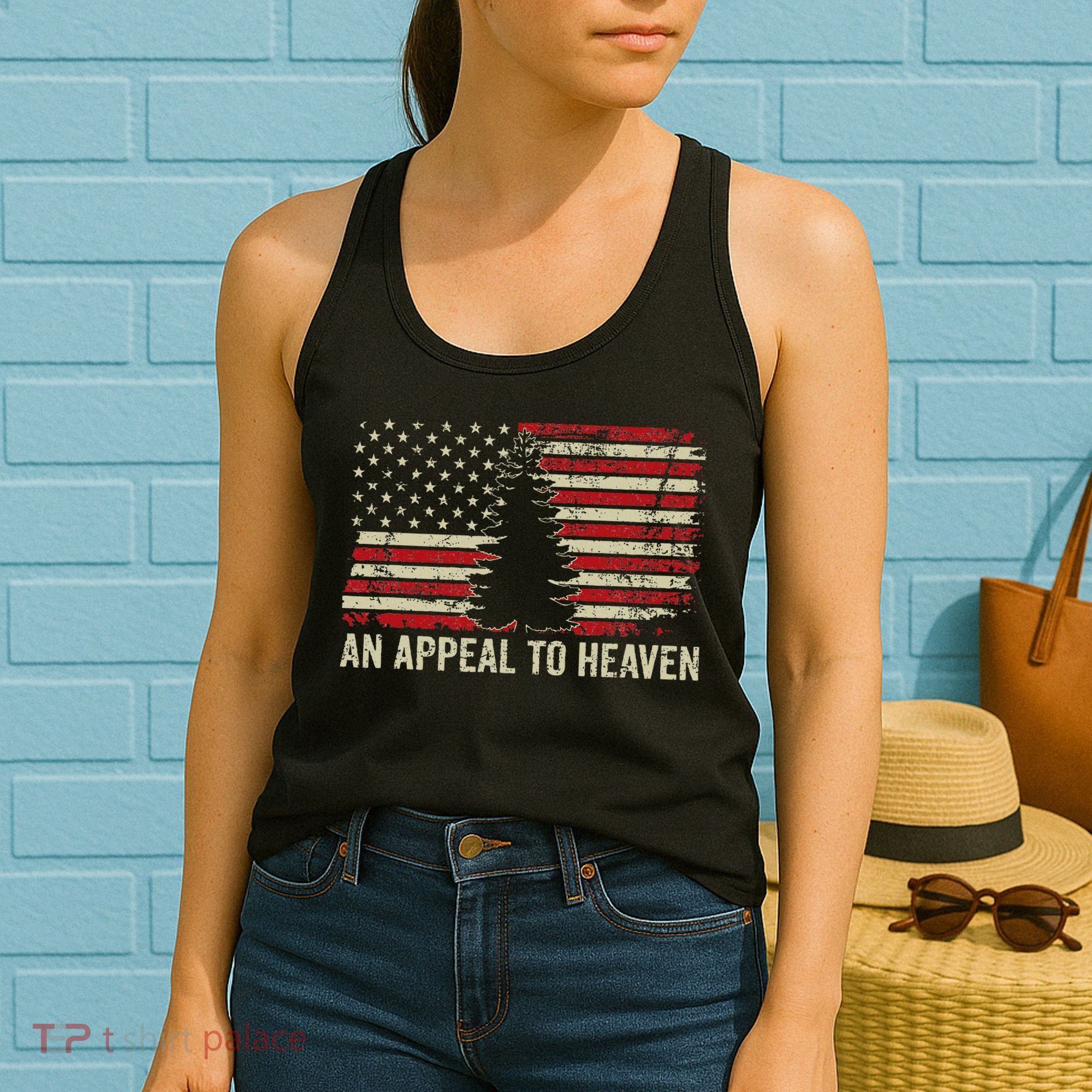 An Appeal To Heaven Usa Revolution Pine Tree American Flag Women's Tank Top