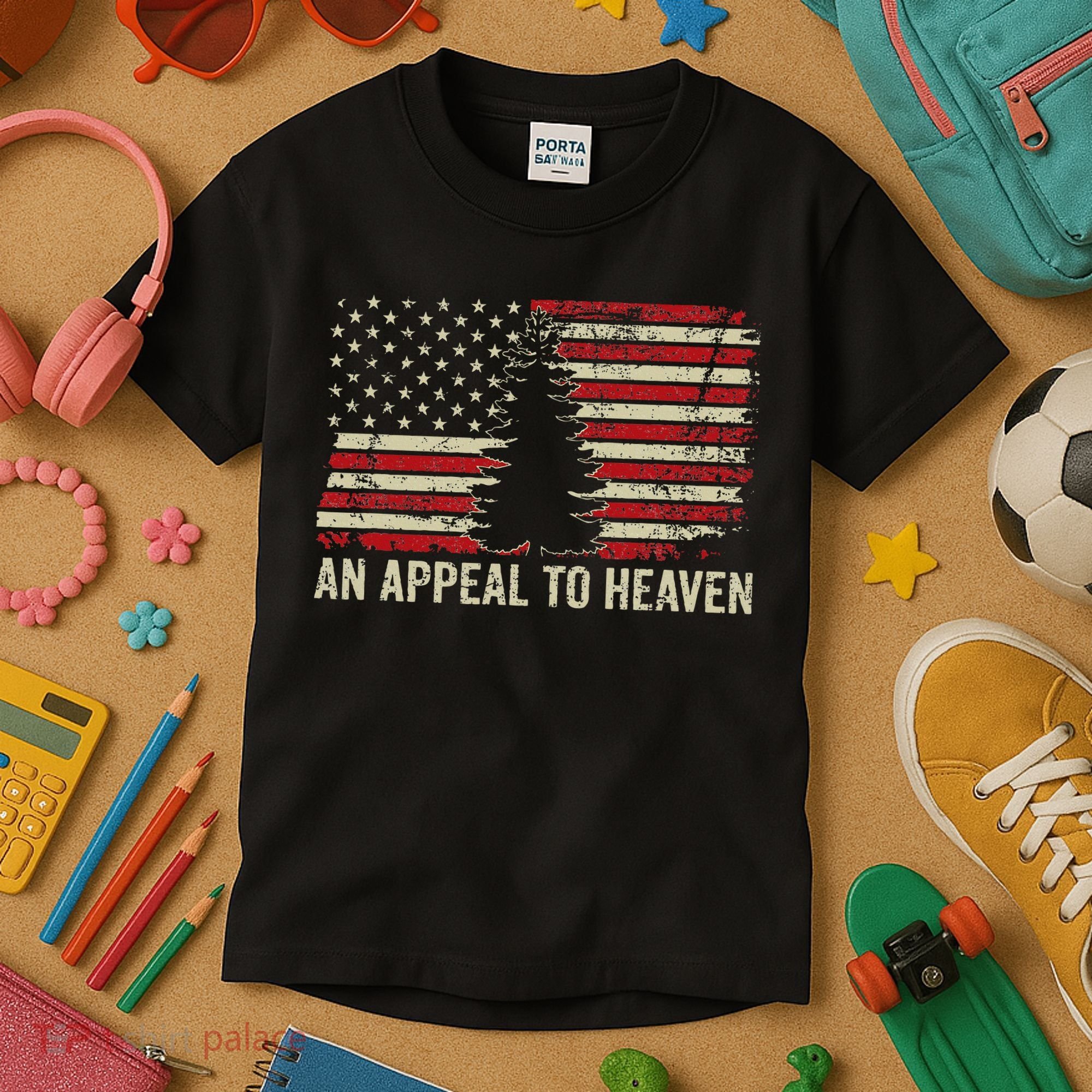 An Appeal To Heaven Usa Revolution Pine Tree American Flag Kids T-Shirt