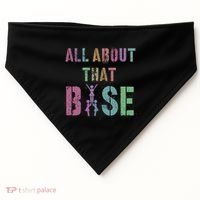 All About That Base Cheerleading Team Cheer Squad USA-Made Doggie Bandana thumb 0