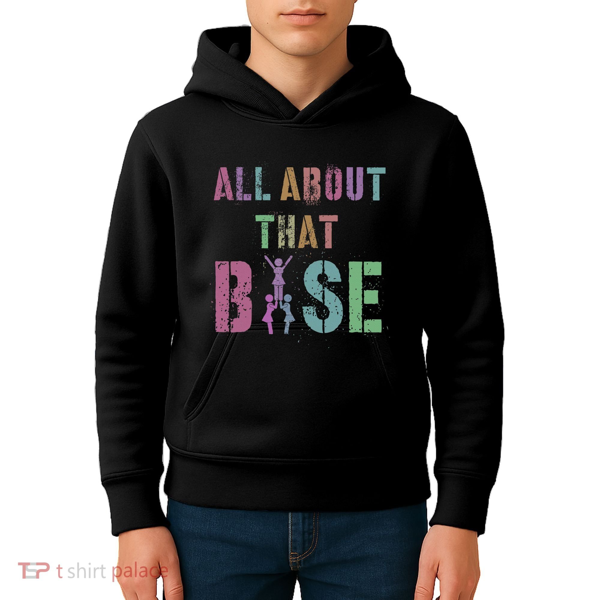 All About That Base Cheerleading Team Cheer Squad Kids Hoodie