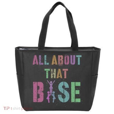 All About That Base Cheerleading Team Cheer Squad Tote Bag