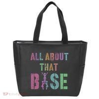 All About That Base Cheerleading Team Cheer Squad Tote Bag thumb 0