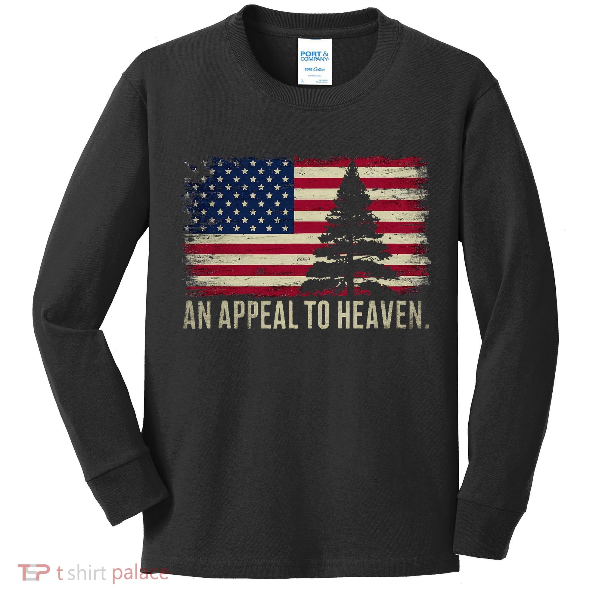 An Appeal To Heaven Patriotic And Inspirational Kids Long Sleeve Shirt