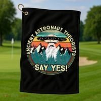 Ancient Astronaut Theorists Say Yes Aliens Golf Towel thumb 1