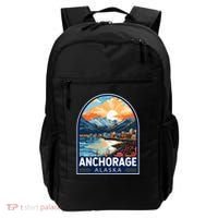 Anchorage Alaska Travel Art Emblem Backpack thumb 0