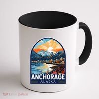 Anchorage Alaska Travel Art Emblem Coffee Mug thumb 1