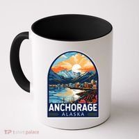 Anchorage Alaska Travel Art Emblem Coffee Mug thumb 0