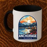 Anchorage Alaska Travel Art Emblem Coffee Mug thumb 2