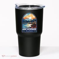 Anchorage Alaska Travel Art Emblem Tumbler thumb 0