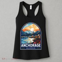 Anchorage Alaska Travel Art Emblem Women's Tank Top thumb 3