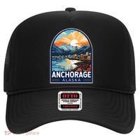 Anchorage Alaska Travel Art Emblem Hat thumb 0