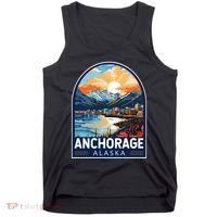 Anchorage Alaska Travel Art Emblem Tank Top thumb 0
