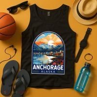 Anchorage Alaska Travel Art Emblem Tank Top thumb 4
