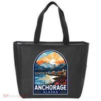 Anchorage Alaska Travel Art Emblem Tote Bag thumb 0