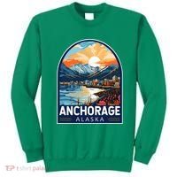 Anchorage Alaska Travel Art Emblem Sweatshirt thumb 0