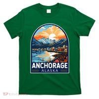 Anchorage Alaska Travel Art Emblem T-Shirt thumb 0