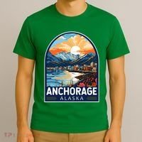 Anchorage Alaska Travel Art Emblem T-Shirt thumb 3