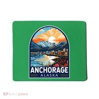 Anchorage Alaska Travel Art Emblem Mousepad thumb 0