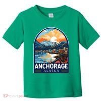 Anchorage Alaska Travel Art Emblem Toddler T-Shirt thumb 0