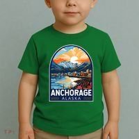 Anchorage Alaska Travel Art Emblem Toddler T-Shirt thumb 2