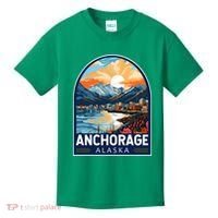 Anchorage Alaska Travel Art Emblem Kids T-Shirt thumb 0